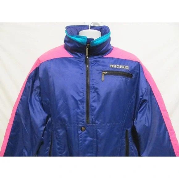 Vintage Slalom Purple Hot Pink Ski Snowboarding Jacket Coat Mens Large L Made US
